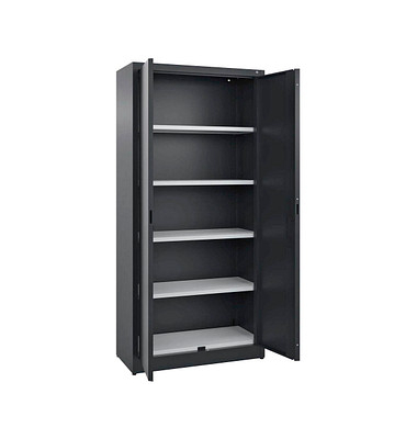 Stahlschrank C 2000 Acurado 092600-000 S10008 schwarzgrau 93,0 x 40,0 x 195,0 cm, aufgebaut